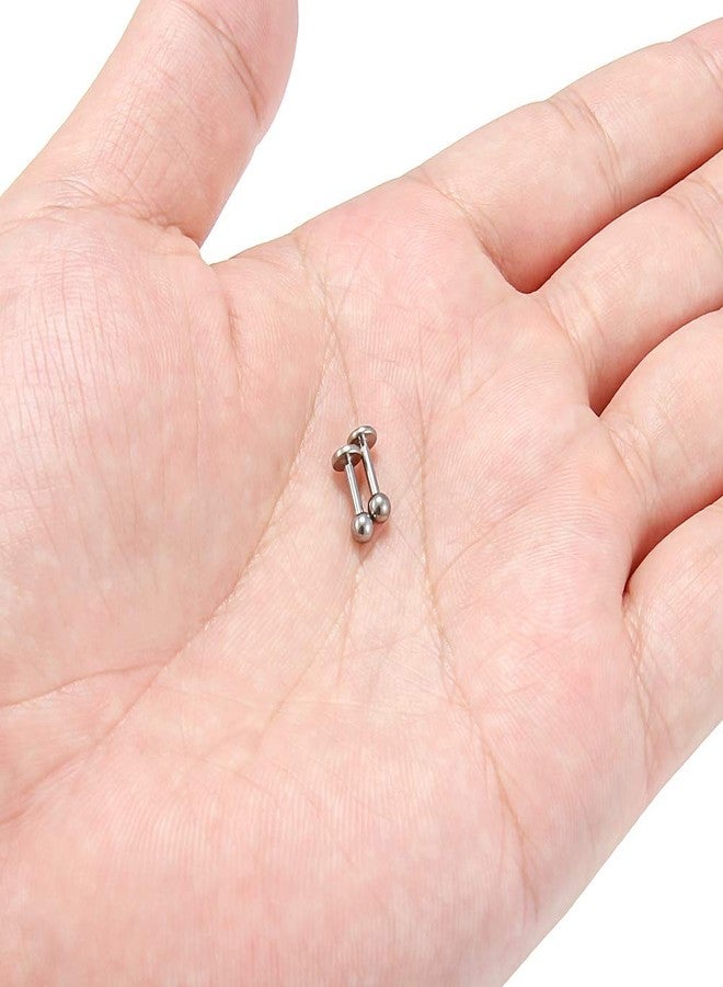 SCERRING 2PCS 16g G23 Titanium Labret Monroe Lip Tragus Cartilage Earring Ring Stud Piercing Jewelry 6mm - Image 4